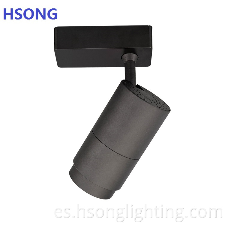 Luz de vía LED de Hsong 7/12/20/30W Lámparas de vía de mazorca para el ferrocarril de ferrocarril Iluminación de manchas de aluminio para la tienda de ropa Iluminación de la pista